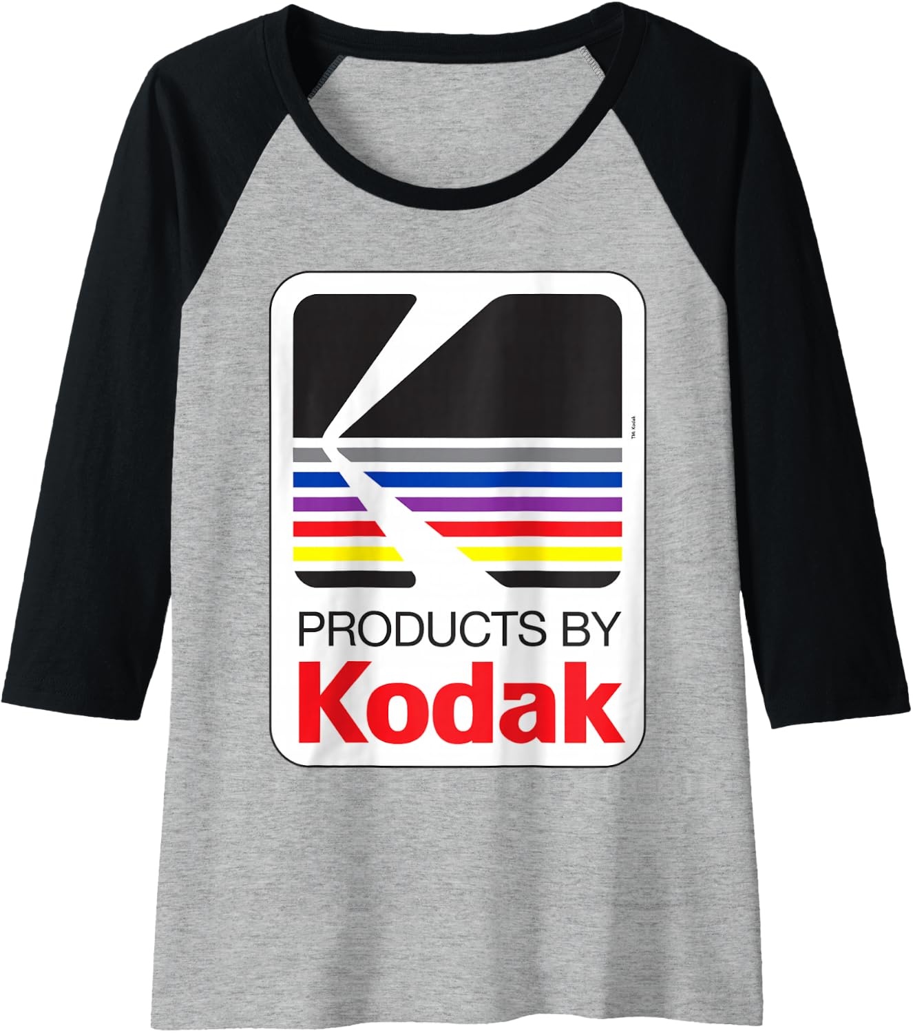 image:imageProducts by Kodak Vintage Logo Raglan Baseball TeeBlackAthletic Heather