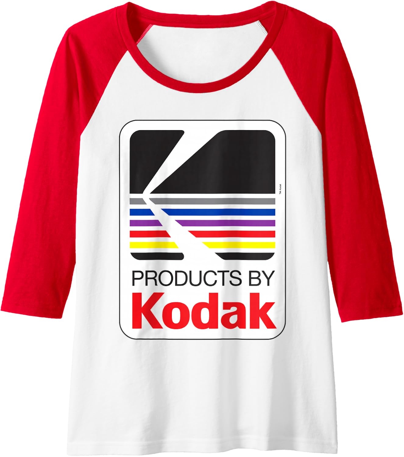 image:imageProducts by Kodak Vintage Logo Raglan Baseball TeeRedWhite