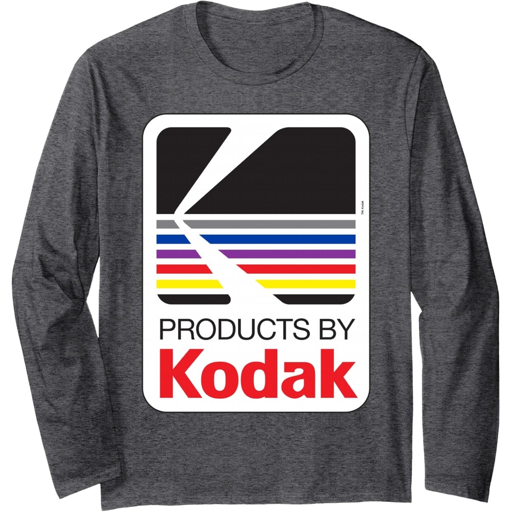 image:imageProducts By Kodak Vintage Logo Long Sleeve TShirtDark Heather Grey