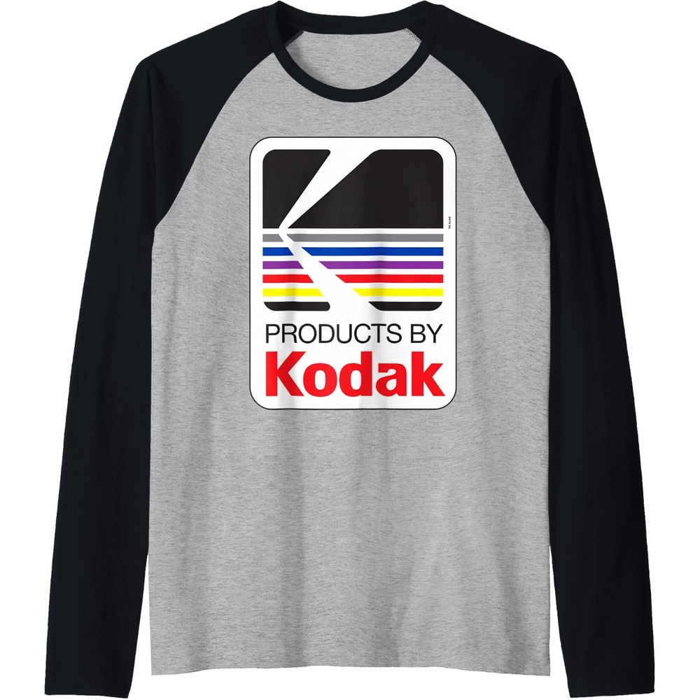 image:imageProducts by Kodak Vintage Logo Raglan Baseball TeeBlackAthletic Heather