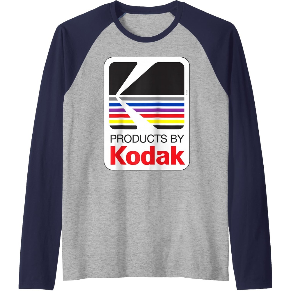 image:imageProducts by Kodak Vintage Logo Raglan Baseball TeeNavy BlueAthletic Heather