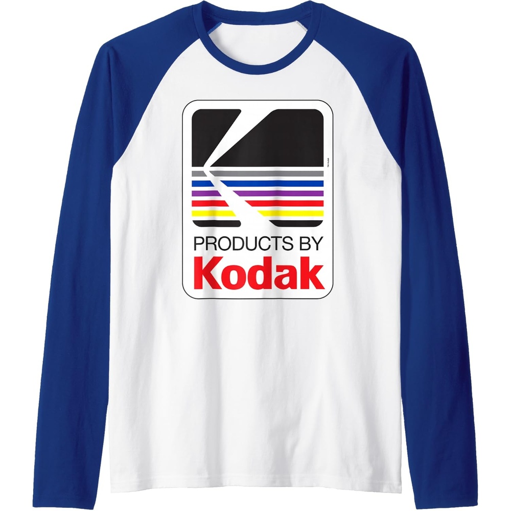 image:imageProducts by Kodak Vintage Logo Raglan Baseball TeeRoyal BlueWhite