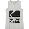 image:image80s Vintage Kodak Logo  Black Tank TopHeather Grey