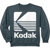 image:image80s Vintage Kodak Logo  White SweatshirtDark Heather Grey
