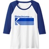 image:imageEktachrome Film Vintage Logo Raglan Baseball TeeRoyal BlueWhite