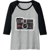 image:imageKODAK INSTAMATIC Camera Design Raglan Baseball TeeBlackAthletic Heather