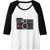 image:imageKODAK INSTAMATIC Camera Design Raglan Baseball TeeBlackWhite
