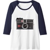 image:imageKODAK INSTAMATIC Camera Design Raglan Baseball TeeNavy BlueWhite