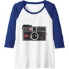 image:imageKODAK INSTAMATIC Camera Design Raglan Baseball TeeRoyal BlueWhite