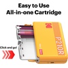 image:imageKODAK Mini 2 Retro 2x3 Portable Photo Printer 4PASS 38 Sheets WhiteYellow