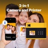 image:imageKODAK Mini Shot 2 ERA 4PASS 2in1 Instant Camera and Photo Printer Yellow Camera  8 SheetsBlack