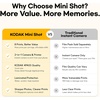 image:imageKODAK Mini Shot 2 Retro 2x3 Instant Camera Photo Printer 38 Sheet YellowWhite