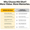 image:imageKODAK Mini Shot 3 Retro 3x3 Instant Camera Photo Printer 8 Sheets YellowWhite