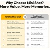 image:imageKODAK Mini Shot 3 Retro 3x3 Instant Camera Photo Printer 8 Sheets YellowWhite