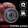 image:imageKODAK PIXPRO AZ255RD 16MP Digital Camera 25X Optical Zoom 24mm Wide Angle Lens Optical Image Stabilization 1080P Full HD Video 3 LCD Vlogging Camera RedRed
