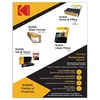 image:imageKODAK Picture Paper Vivid 4x6 100 count 66lb230gm2 weight 119 mil thickness Vivid color picture paper THIS PRODUCT IS NOT COMPATIBLE WITH THE KODAK DOCK PRINTER85 x 11  100 Sheets
