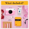 image:imageKODAK Printomatic FullColor Instant Print Camera Gift Bundle  Soft Case  Zink 2x3 Sticky Back Photo Paper 20pk  Album  Sticker Sets  Sticker Frames  Markers  Hanging Frames Fun Gift  Pink