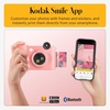image:imageKODAK Smile 2in1 Digital Instant Print Camera amp Photo Printer Gift Bundle  Case  Zink 20pk 2x3 Sticky Back Photo Paper  Album  Sticker Sets  Sticker Frames  Hanging Frames  Markers  Pink