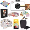image:imageKODAK Step Instant Camera With 10MP Image Sensor Zink Zero Ink Technology White Bundle Photo Album Case 20 Pack Zink Paper Markers StickersWhite