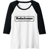 image:imageKodachrome Logo Design  Black Raglan Baseball TeeBlackWhite