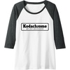 image:imageKodachrome Logo Design  Black Raglan Baseball TeeDark Heather GreyWhite