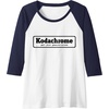 image:imageKodachrome Logo Design  Black Raglan Baseball TeeNavy BlueWhite