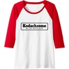 image:imageKodachrome Logo Design  Black Raglan Baseball TeeRedWhite