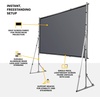 image:imageKodak 150 Dual Projector Screen WStand  Fast Fold Gray Rear Projection Backdrop for Outdoor amp Indoor Movies with Tripod Outdoor Stability Kit amp Black Storage Carry Case