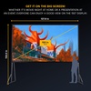 image:imageKodak 150 Dual Projector Screen WStand  Fast Fold Gray Rear Projection Backdrop for Outdoor amp Indoor Movies with Tripod Outdoor Stability Kit amp Black Storage Carry Case