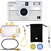 image:imageKodak EKTAR H35N Half Frame Film Camera 35mm Reusable FocusFree Bulb Function Builtin Star Filter Coated Improved Lens Film amp AAA Battery are not Included Striped GreenStriped Silver