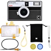 image:imageKodak EKTAR H35N Half Frame Film Camera 35mm Reusable FocusFree Bulb Function Builtin Star Filter Coated Improved Lens Film amp AAA Battery are not Included Striped GreenStriped Black