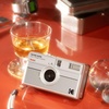 image:imageKodak EKTAR H35N Half Frame Film Camera 35mm Reusable FocusFree Bulb Function Builtin Star Filter Coated Improved Lens Film amp AAA Battery are not Included Striped GreenStriped Silver