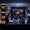 image:imageKodak Manual PullDown White Projector Screen 80 Inch  Large 169 Office Home Movie Theater Screen with Wall amp Ceiling Mount Options EasyClean Matte Fabric amp Retractable Hanging Design  Indoor