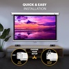 image:imageKodak Manual PullDown White Projector Screen 80 Inch  Large 169 Office Home Movie Theater Screen with Wall amp Ceiling Mount Options EasyClean Matte Fabric amp Retractable Hanging Design  Indoor