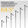 image:imageKodak PhotoGear 2in1 Tripod amp Monopod  Lightweight 70 4Section FlipLock Aluminum Stand Converts to 645 Monopod  QuickRelease Plates 3Way Swivel Head Bubble Level Bonus Stand EGuide amp CaseTripod With Remote
