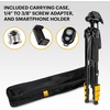 image:imageKodak PhotoGear 2in1 Tripod amp Monopod  Lightweight 70 4Section FlipLock Aluminum Stand Converts to 645 Monopod  QuickRelease Plates 3Way Swivel Head Bubble Level Bonus Stand EGuide amp CaseTripod With Remote