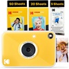 image:imageKodak Printomatic Full Color Instant Print Digital Camera Gift Bundle  Case  Zink 2x3 Sticky Back Photo Paper 20pk  Album  Sticker Sets  Sticker Frames  Hanging Frames  Markers  BlueYellow