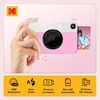image:imageKodak Printomatic FullColor Instant Print Camera Gift Bundle  Soft Case  Zink 2x3 Sticky Back Photo Paper 20pk  Album  Sticker Sets  Sticker Frames  Hanging Frames  Markers Fun Gift  Pink