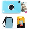 image:imageKodak Printomatic Instant Print Digital Camera Starter Bundle  Carrying Case  Zink 20pk StickyBack Photo Paper  10MP FullColor Photos GB LED Status Indicator  PinkBlue