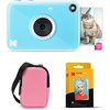 image:imageKodak Printomatic Instant Print Digital Camera Starter Bundle  Carrying Case  Zink 20pk StickyBack Photo Paper  10MP FullColor Photos GB LED Status Indicator  PinkBlue