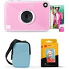 image:imageKodak Printomatic Instant Print Digital Camera Starter Bundle  Carrying Case  Zink 20pk StickyBack Photo Paper  10MP FullColor Photos GB LED Status Indicator  PinkPink