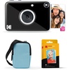 image:imageKodak Printomatic Instant Print Digital Camera Starter Bundle  Carrying Case  Zink 20pk StickyBack Photo Paper  10MP FullColor Photos GB LED Status Indicator  PinkBlack