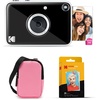 image:imageKodak Printomatic Instant Print Digital Camera Starter Bundle  Carrying Case  Zink 20pk StickyBack Photo Paper  10MP FullColor Photos GB LED Status Indicator  PinkBlack