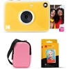 image:imageKodak Printomatic Instant Print Digital Camera Starter Bundle  Carrying Case  Zink 20pk StickyBack Photo Paper  10MP FullColor Photos GB LED Status Indicator  PinkYellow