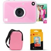 image:imageKodak Printomatic Instant Print Digital Camera Starter Bundle  Carrying Case  Zink 20pk StickyBack Photo Paper  10MP FullColor Photos GB LED Status Indicator  PinkPink