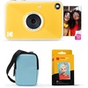 image:imageKodak Printomatic Instant Print Digital Camera Starter Bundle  Carrying Case  Zink 20pk StickyBack Photo Paper  10MP FullColor Photos GB LED Status Indicator  PinkYellow