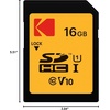 image:imageKodak SDHC Card 16GB UHSI U1 V10 Premium up to 85MBs Read Speed for Full HD Video and HighResolution Pictures Compatible with SDHC Standard  EKMSD16GHC10K