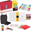 image:imageKodak Smile 2in1 Digital Instant Print Camera amp Printer Gift Bundle  Case  Zink 2x3 Sticky Back Photo Paper 20pk  Album  Sticker Sets  Sticker Frames  Hanging Frames  Markers  FuchsiaWhite