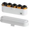 image:imageKodak Steel 35mm FIlm Roll Case Holds 5 Rolls All BlackWhite