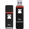 image:imageKodak USB Flash Drive 64 GB  K100 Classic Black mat Casing Series with a Transparent red Neck  a Cap EKMMD64GK102Black Red